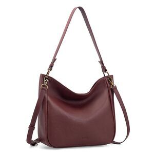 8987 Leather Hobo Bags , Burgundy Leather Purses Crossbody Bag Designer